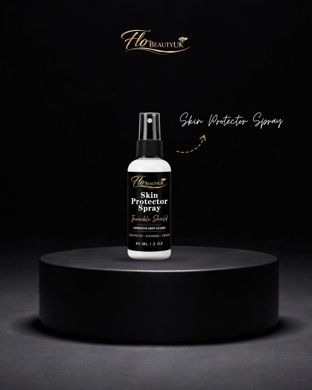 FloBeautyUK Spray protecteur pour la peau Bouclier invisible pour dentelle et adhésif (60 ml)