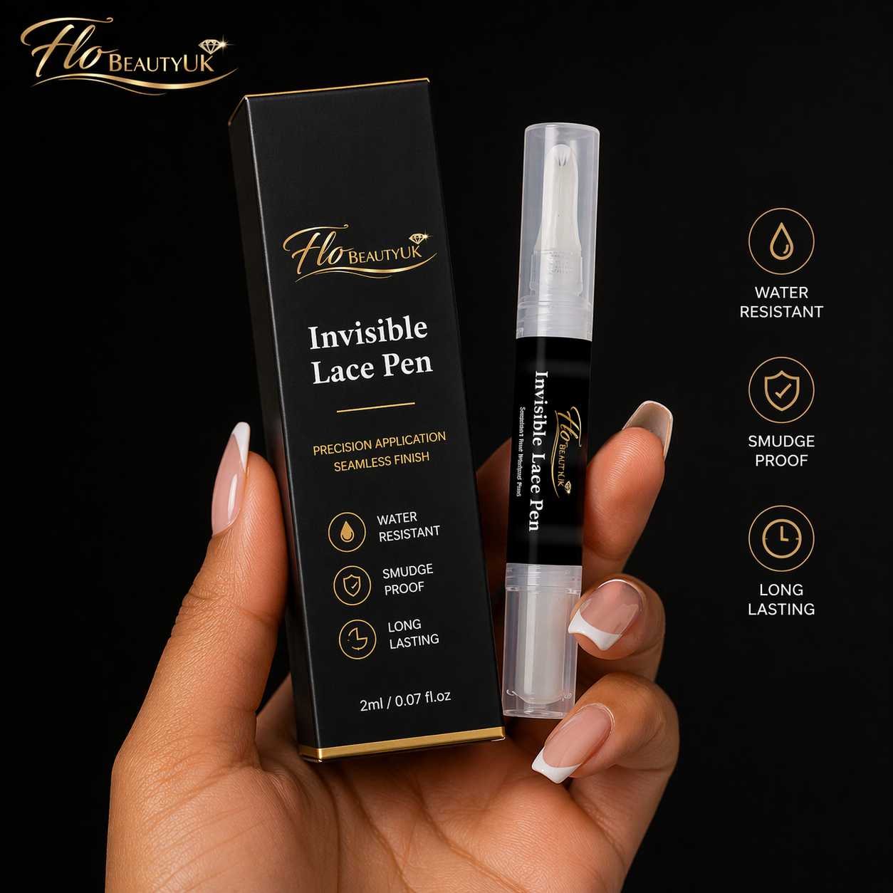 FloBeautyUK Invisible Lace Pen Seamless Wig & Lace Melt (Precision Hold)