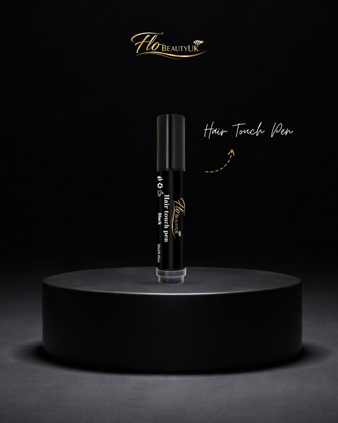 FloBeautyUK Hair Touch-Up Pen Instant Root & Hairline Coverage (Black)