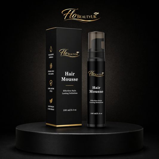 Mousse coiffante FloBeautyUK Volume et tenue longue durée